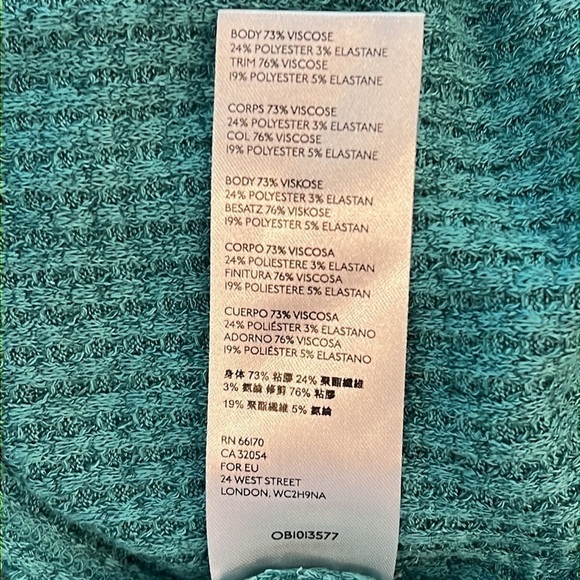 Free People We The Free North Shore Thermal Knit Tunic Top Turquoise XS - Picture 11 of 11